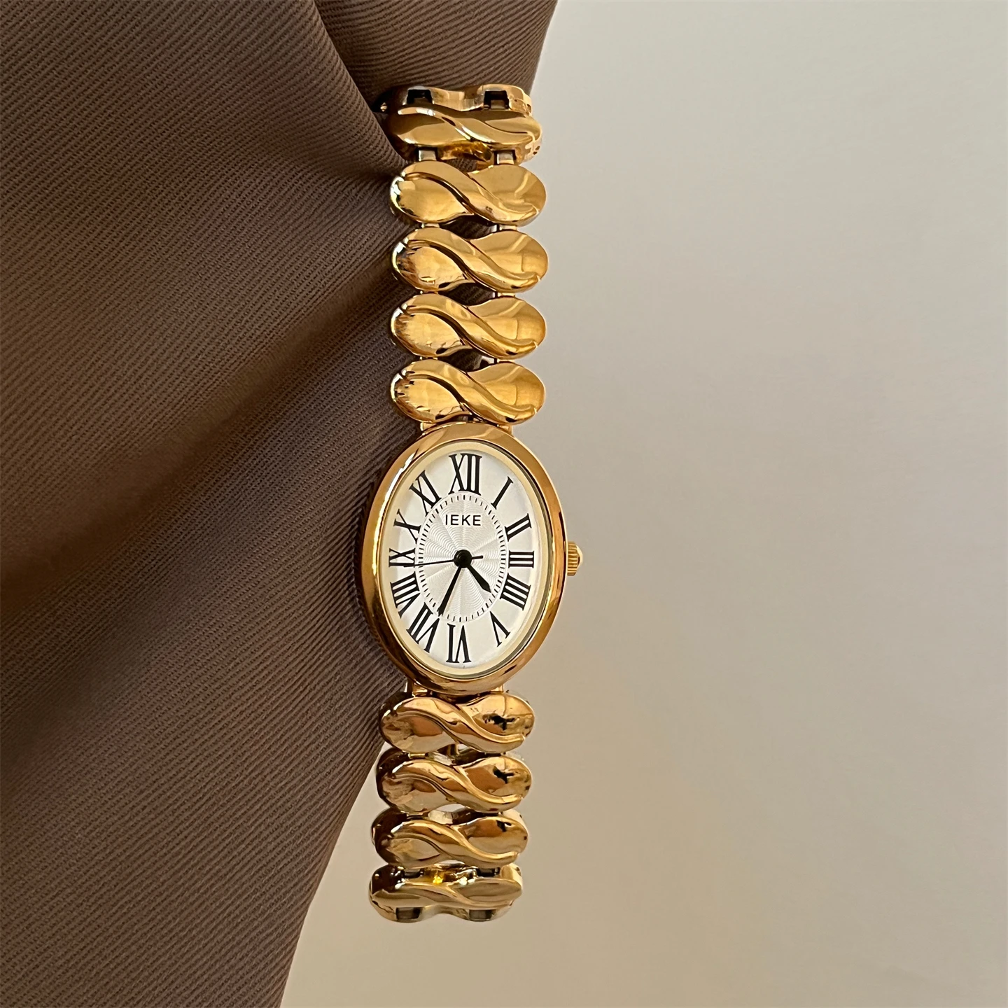 ساعة نسائية أنيقة البيضاوي الموسيقية ملاحظة سوار ساعة بسيطة ولكنها متطورة الراقية ساعة نسائية هدية مثالية للسيدات #3