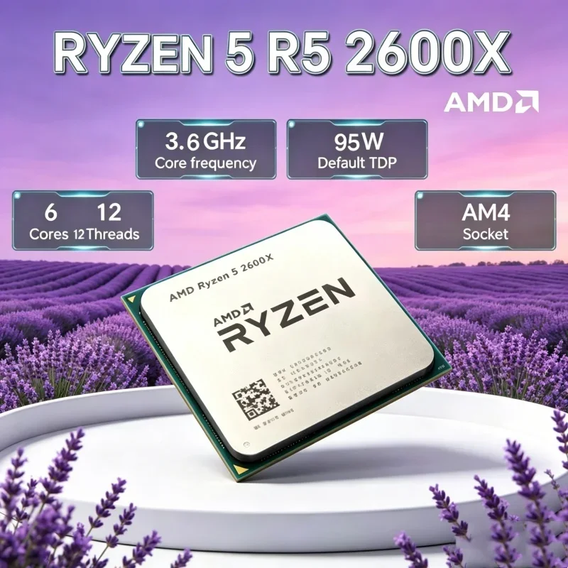 

Scintillant AMD Gaming Desktop CPU Ryzen 5 R5 2600X 6-Core 12-Thread 3.6GHz 95W LGA AM4 Unencased Processor