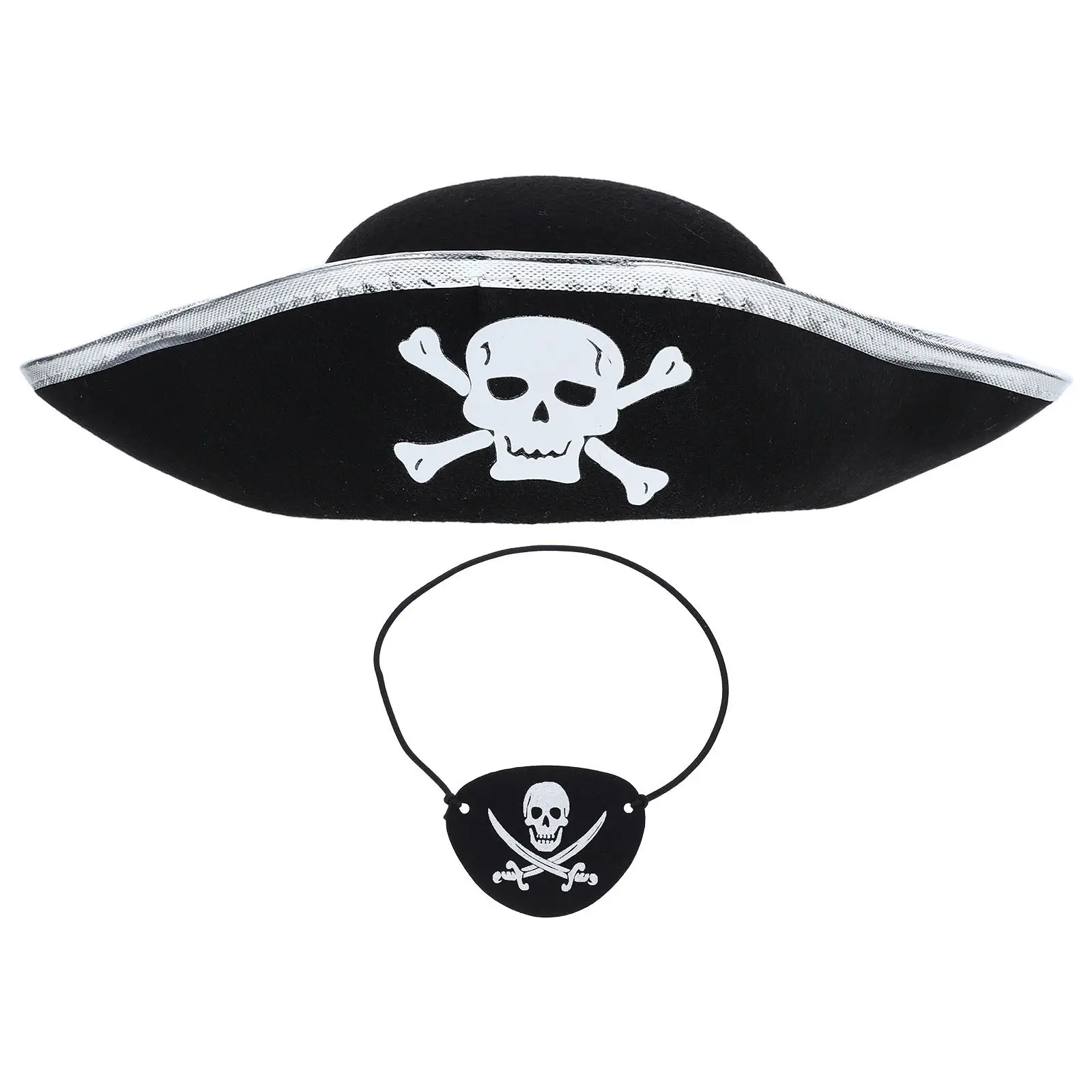

Набор из 2 пиратских повязок на глаза и шляпы для мальчиков, девочек, мужчин и женщин, аксессуары для костюмов, товары для вечеринок на Хэллоуин, косплей-костюм, Звезда Пиратов