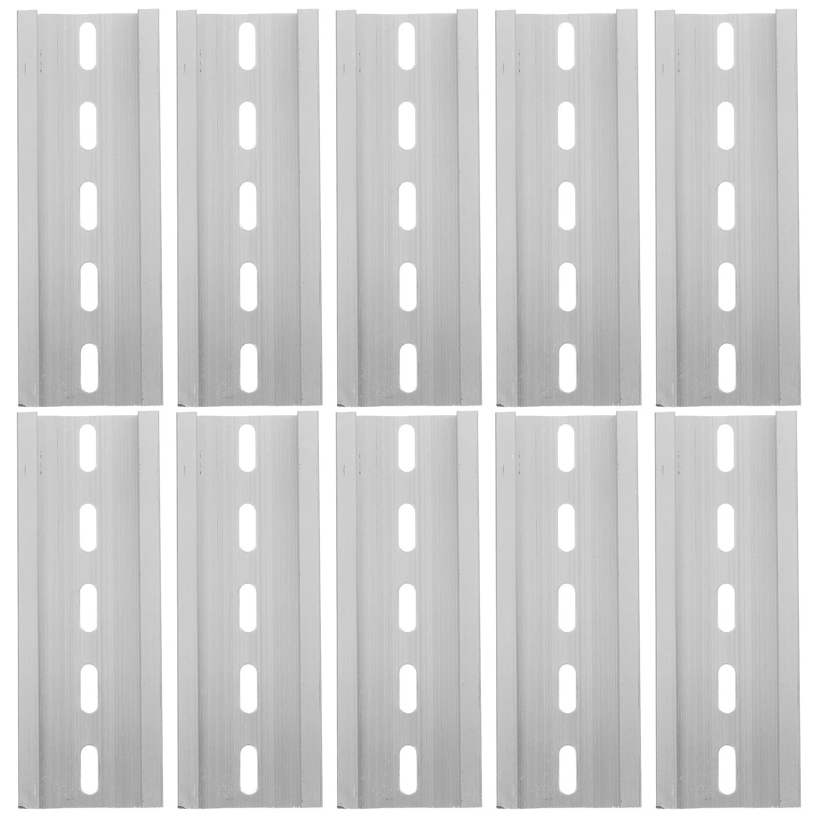 

10pcs Aluminum Alloy Din Rail Slotted Metal Rail For Electrical Components Long Replacement High Hardness Smooth Breakage