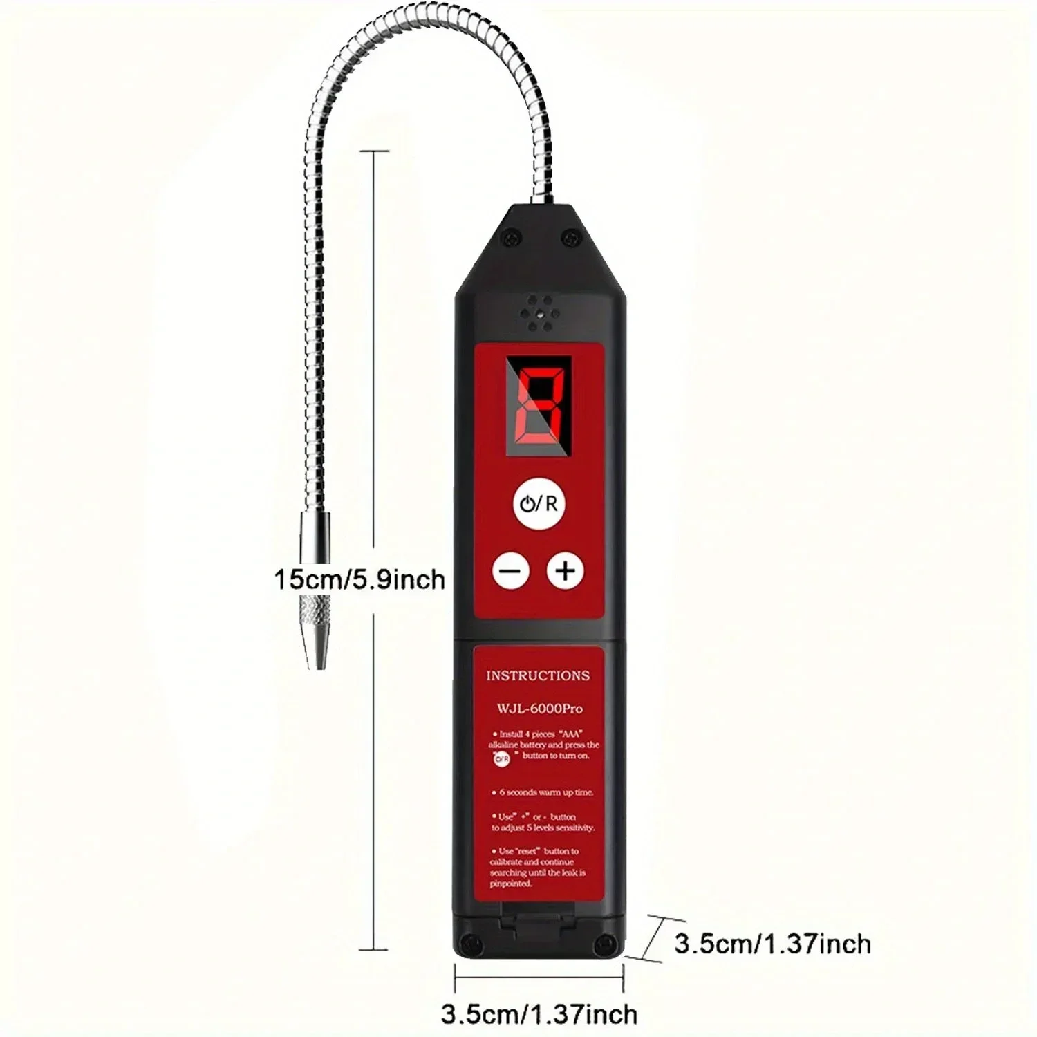 Refrigerant Leak Detector WJL-6000PRO Halogen Leak Detector Freon Gas Leakage Tester HVAC Air Condition R22 R410A R134A R1234YF