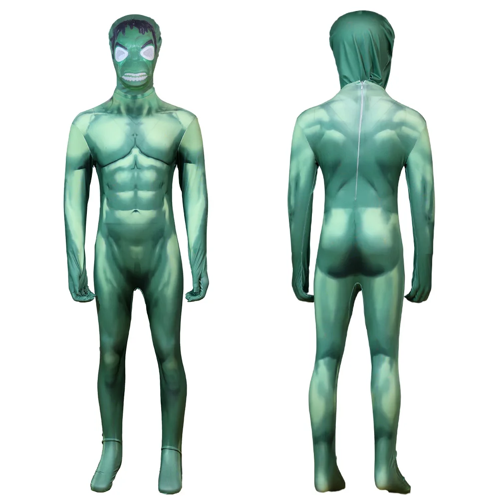 

Костюм супергероя Халка для мальчиков на Хэллоуин, костюм мышц, зеленый гигантский костюм для косплея, детская одежда в стиле аниме, подарок на день рождения, ролевая игра