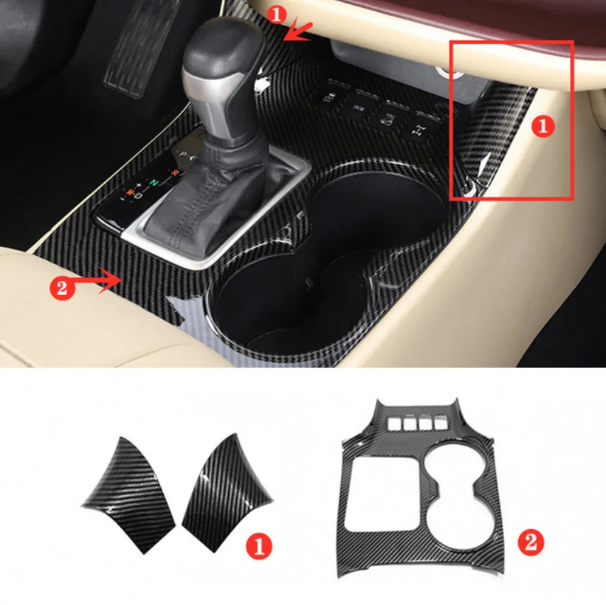 For Toyota Highlander Kluger 2014 - 2019 Accessories Transmission Shift Stalls Gear Frame Cover Trim  Central Control Stickers