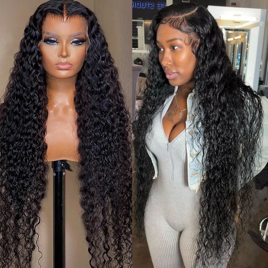 Deep Wave 13x6 Hd Lace Frontal For Black Women 360 Full Lace Wigs Human Hair Wig 40 Inch Wet And Water Wave 13x4 Lace Front Wig