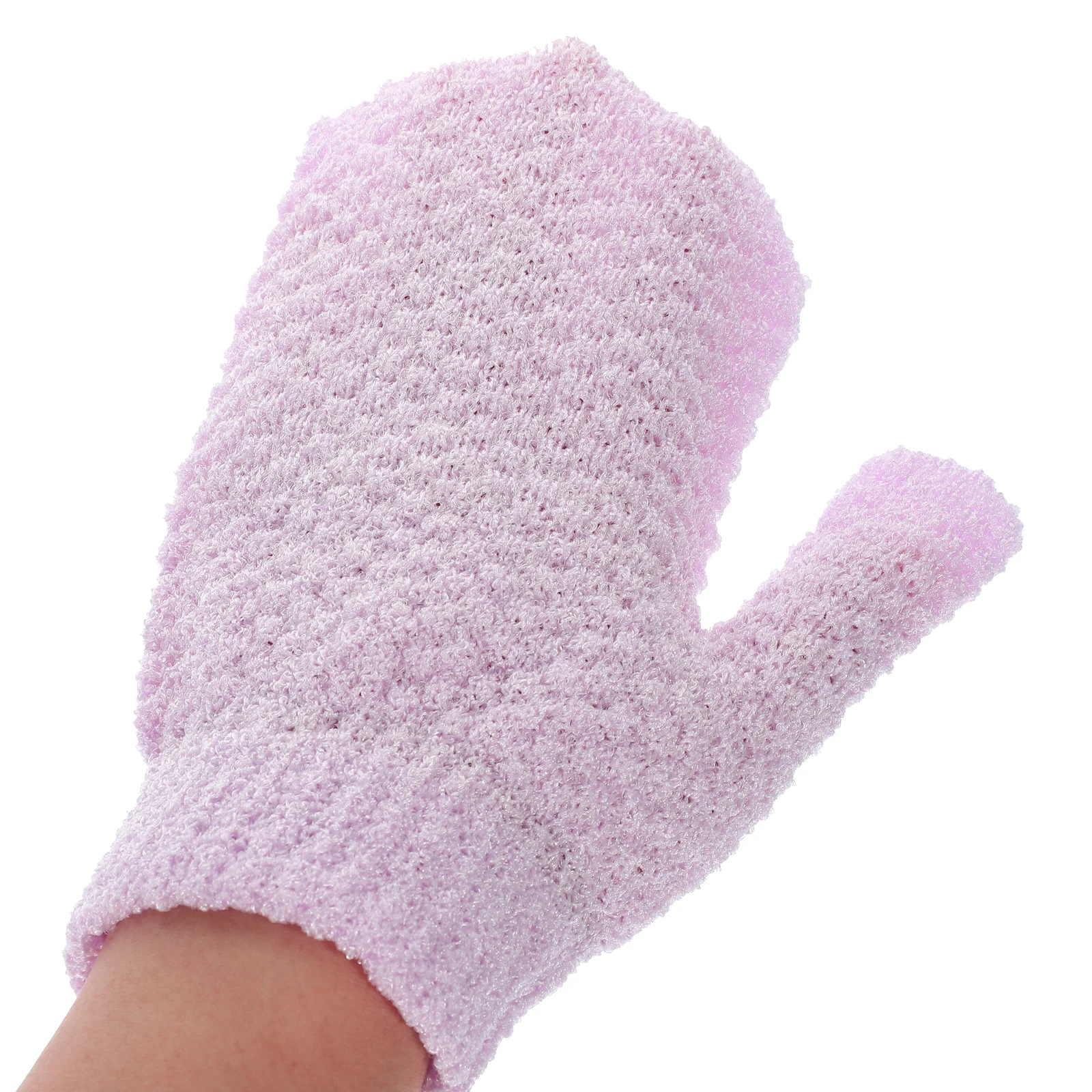 

2 Pcs Dry Bath Gloves Mittens Bathing Accessories Tool Scrubber Purple Cloth Mitts Tools