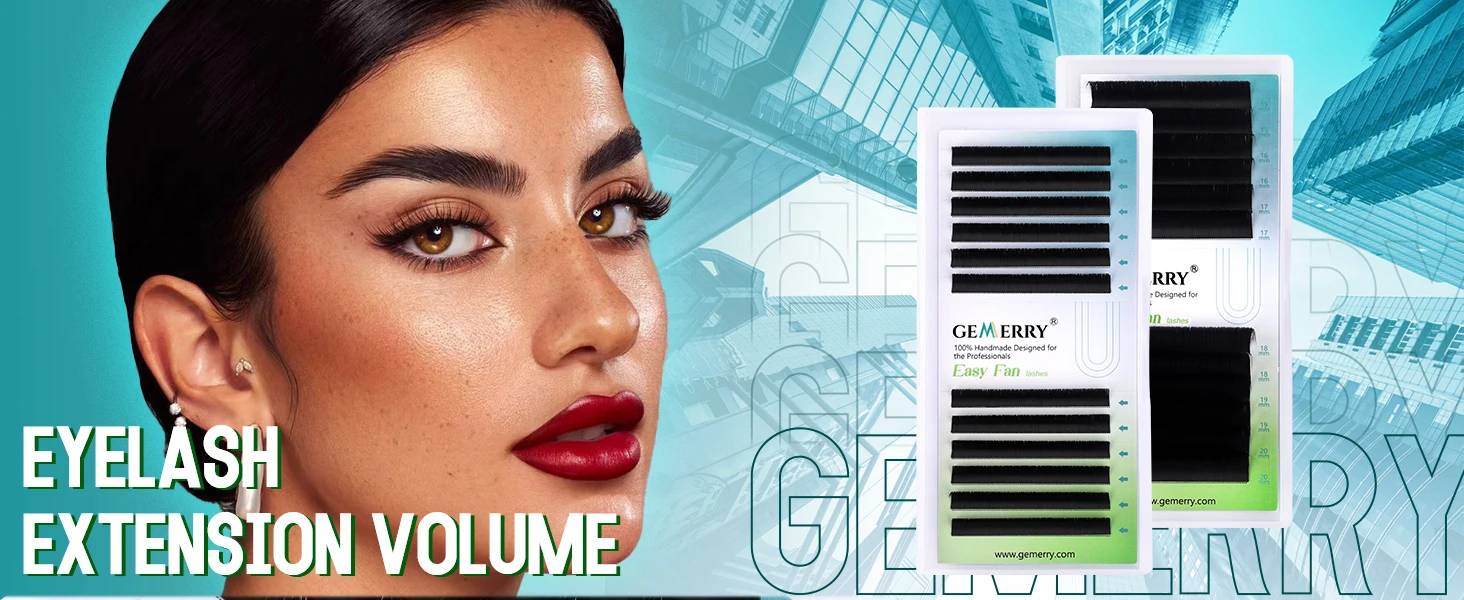 GEMERRY Easy Fan Lashes Wimpernverlängerung Volumen Künstliche Wimpern Faux Mink Make-up Cils Lange Blooming Russian Wimpern – Detail 1