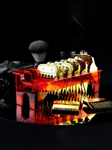 One 8-grid hair clipper electric storage box, ultimate grid hair clipper storage, hair salon tool box Special for real hair wigs