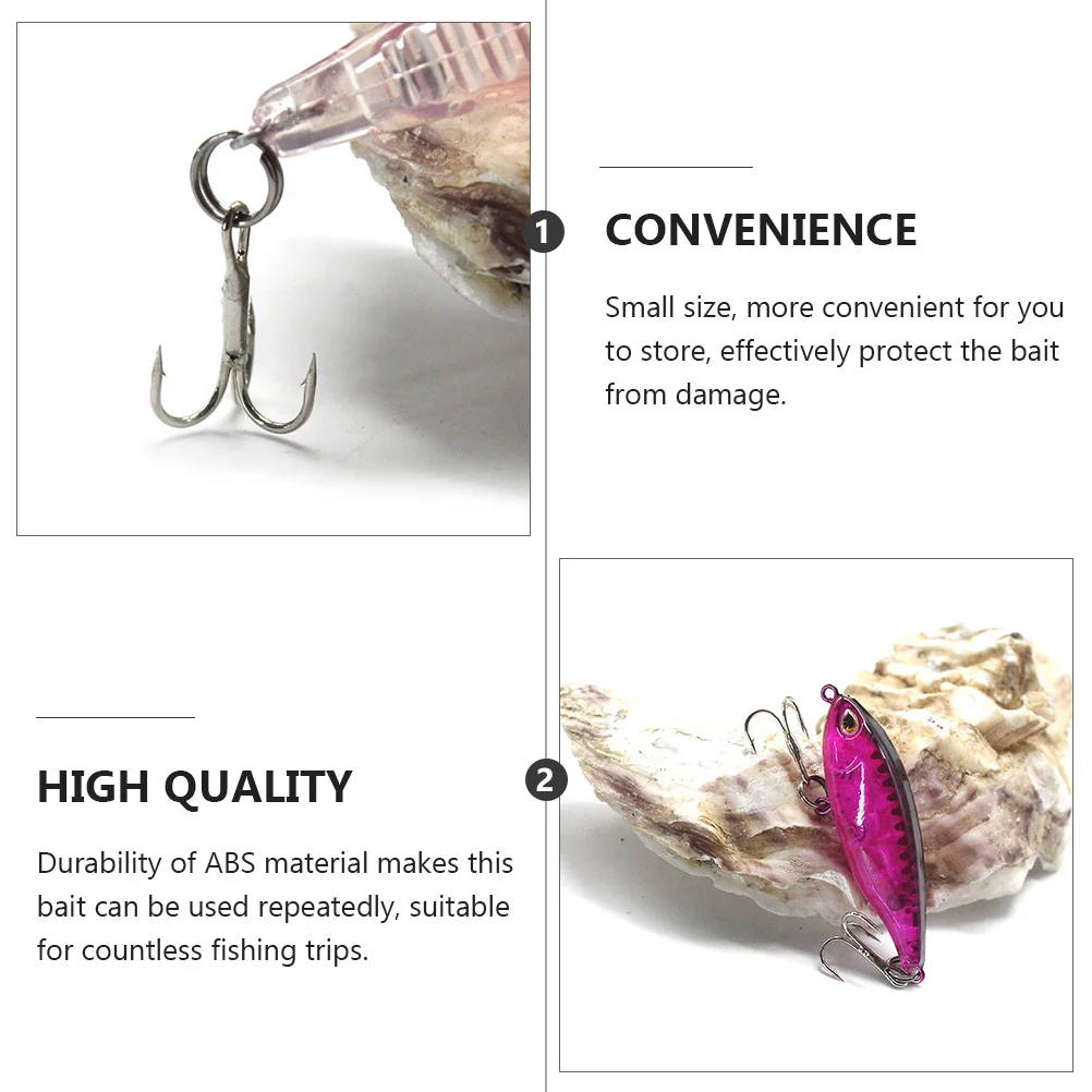 

6Pcs Life-Like Fishing Lures 3D Simulation Durable ABS Material Bright Colors Small Size Easy Storage Fishing Tackle Lure