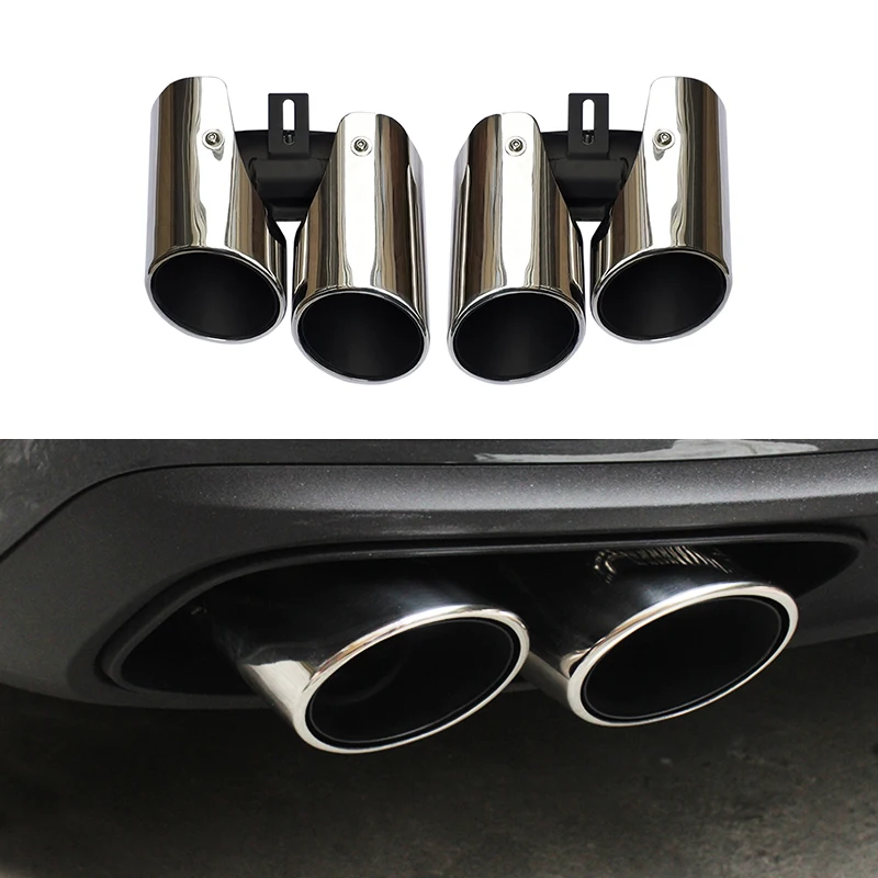 2017-2023 Sport Style Titanium Black Exhaust Tips Upgrade Muffler Tail Pipe Exhaust System for Panamera 971