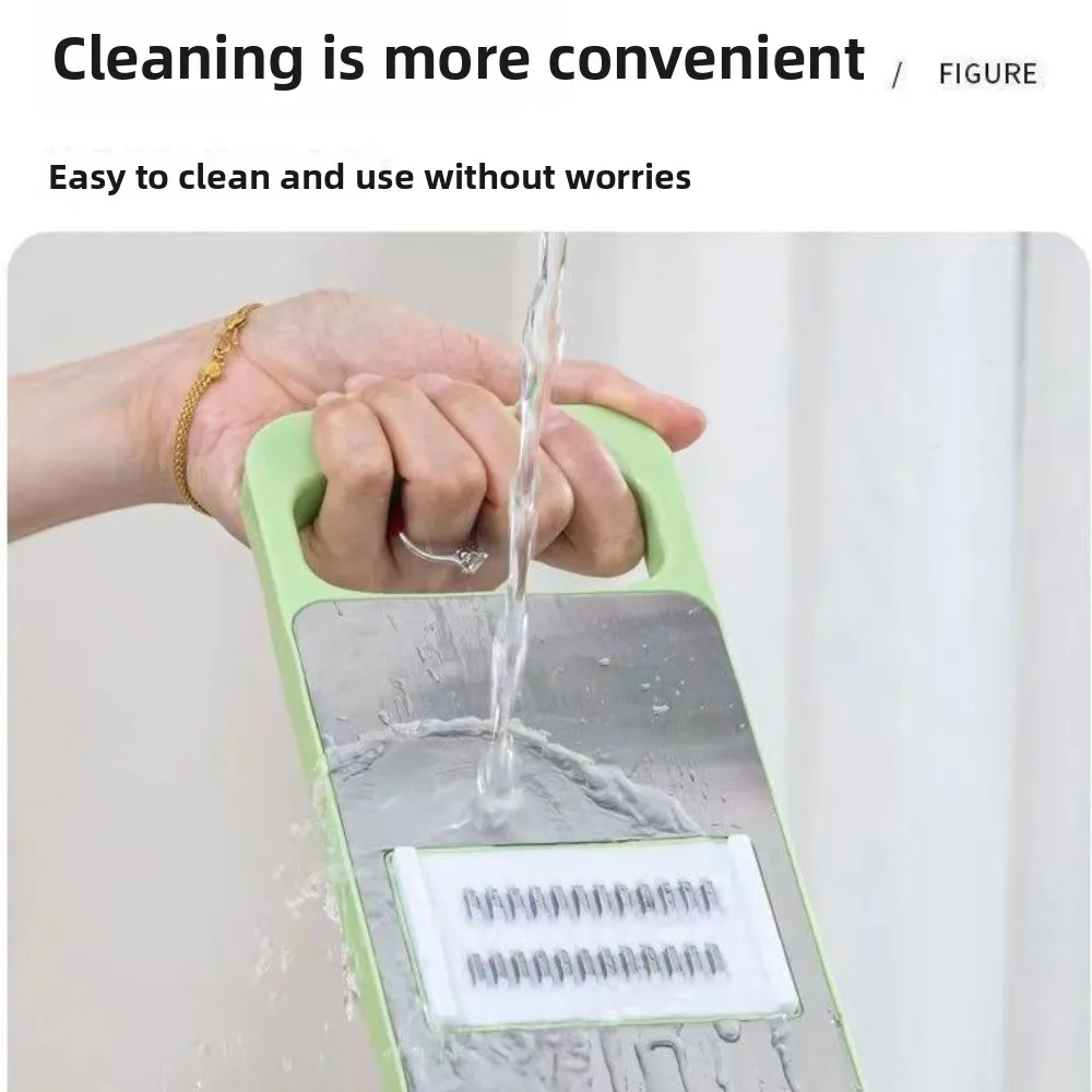 

Многофункциональная овощерезка из нержавеющей стали, очень толстая овощерезка с несколькими лезвиями, легко чистящаяся терка для моркови