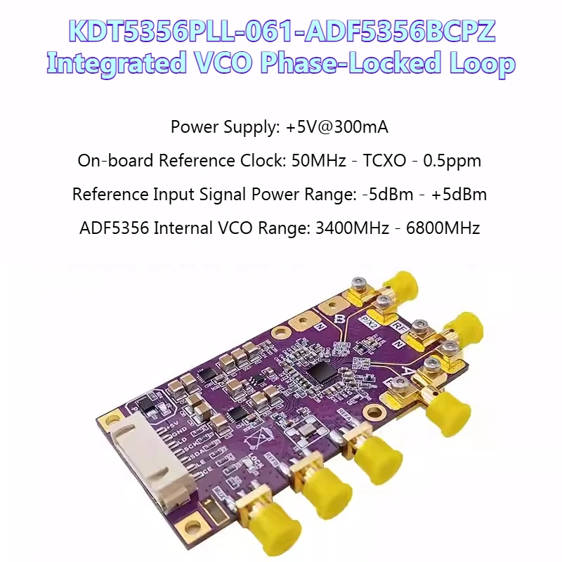 ADF5356 Modular Phase Locked Loop Phase Detector 54MHz - 13.6GHz Frequency Generator Frequency Source Sweep KDT5356PLL-061
