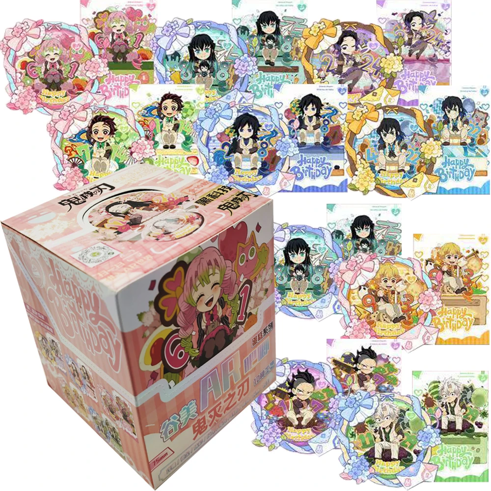 Hot Blooded Anime Demon Slayer Character Collection Cards for Kids Fun and Cute Design Backpack Trendy AR Badge Accessories Gift