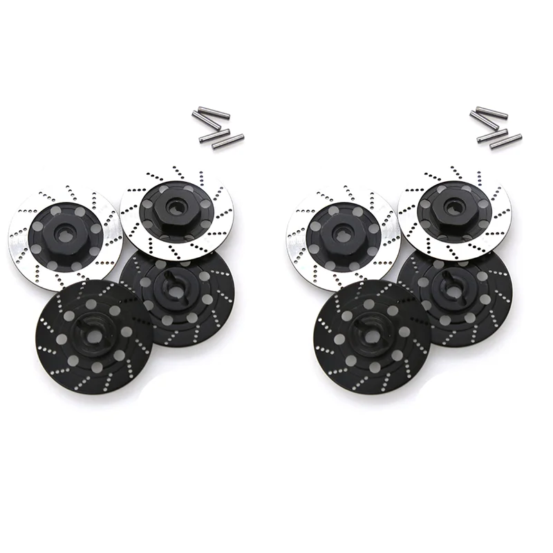 

B24C-8PCS Metal Brake Disc Wheel Rim Box Metal Hex Adapter 12Mm For 1/10 Sakura D4 On-Road Racing RC Car Parts,Black