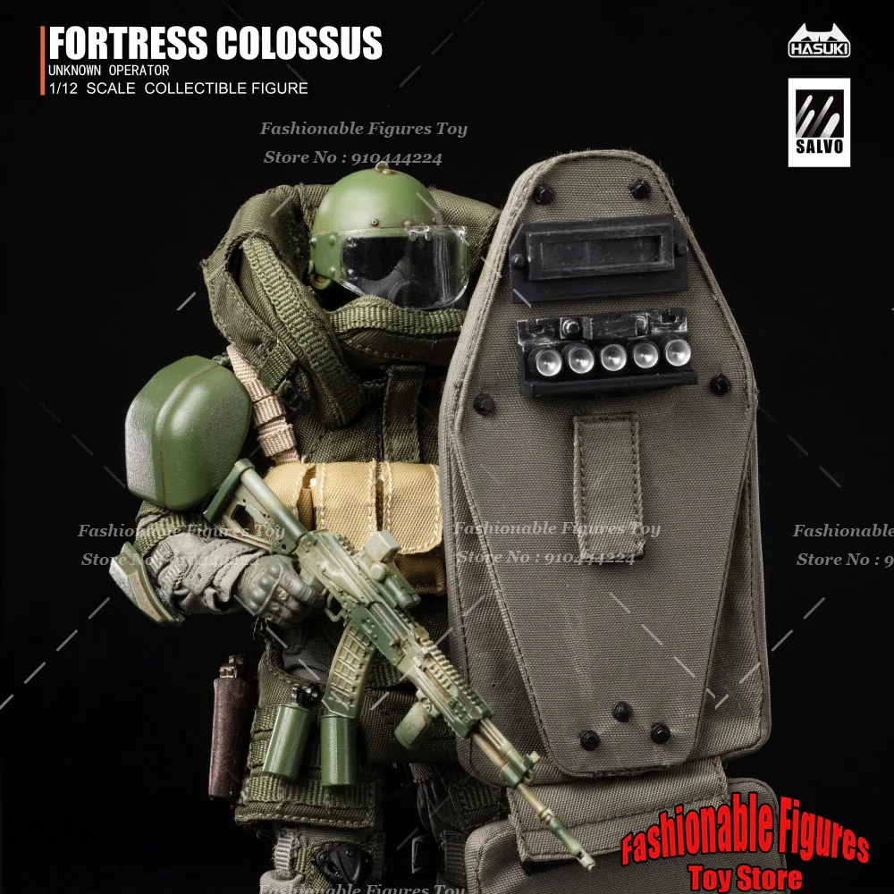 

HASUKI SA02 1/12 Men Soldier Black Ops Fortress Colossus Combat Doll Full Set 6Inch Action Figure Collection Model Toys