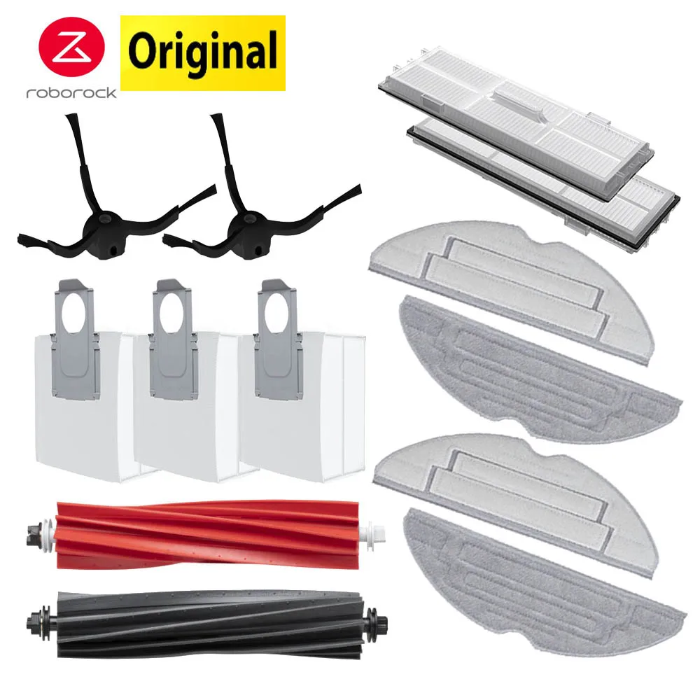Originele Roborock S8 Pro Ultra Accessoires DuoRoller Borstel Filter Mop Stofzak Zijborstel Van S8/S8+ Stofzuiger reserveonderdelen