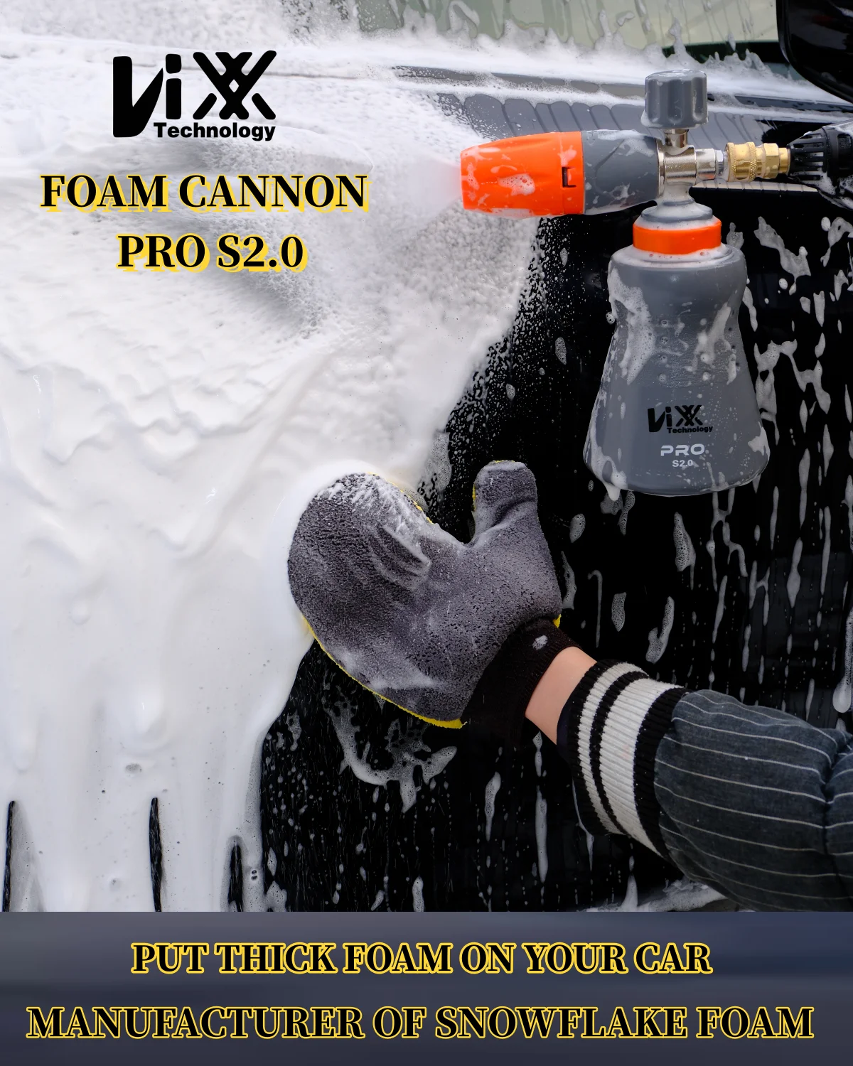 

High Pressure Snow Foam Spray Washing Foam Car Cleaning Heavy Duty Vehicle High Pressure Washer Thick Foam