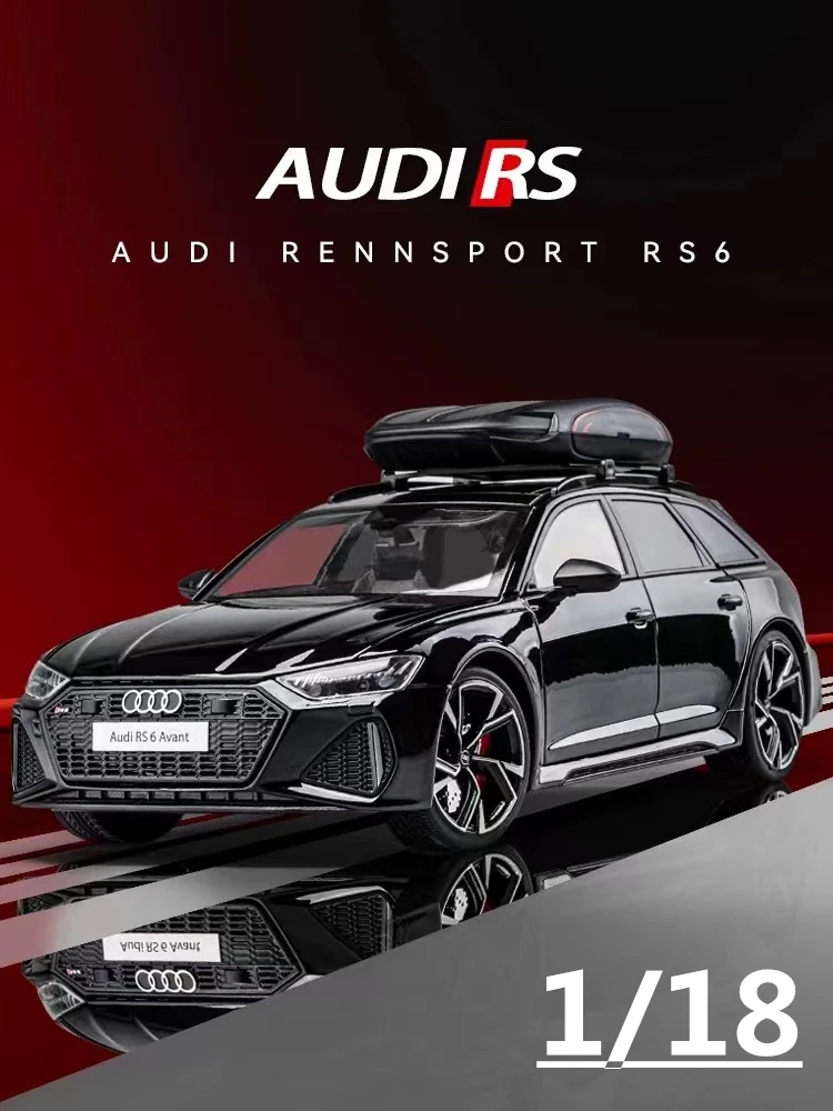 

1/18 Audi RS6 Avant Station Wagon Alloy Car Model Diecasts Metal Sports Car Vehicles Model Simulation Sound Light Kids Toys Gift