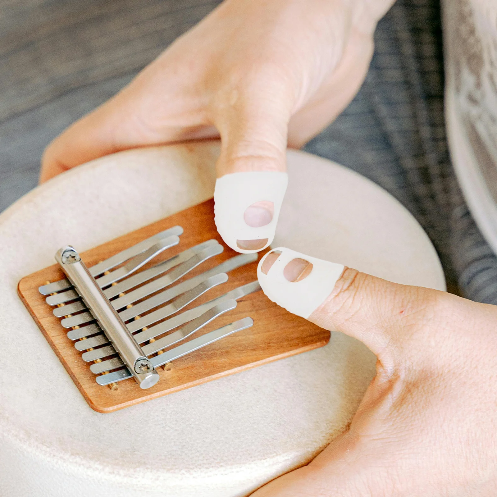 

10Pcs Kalimba Finger Protection Covers Silicone Thumb Protector Comfortable Anti-Pain Finger Covers for Practice