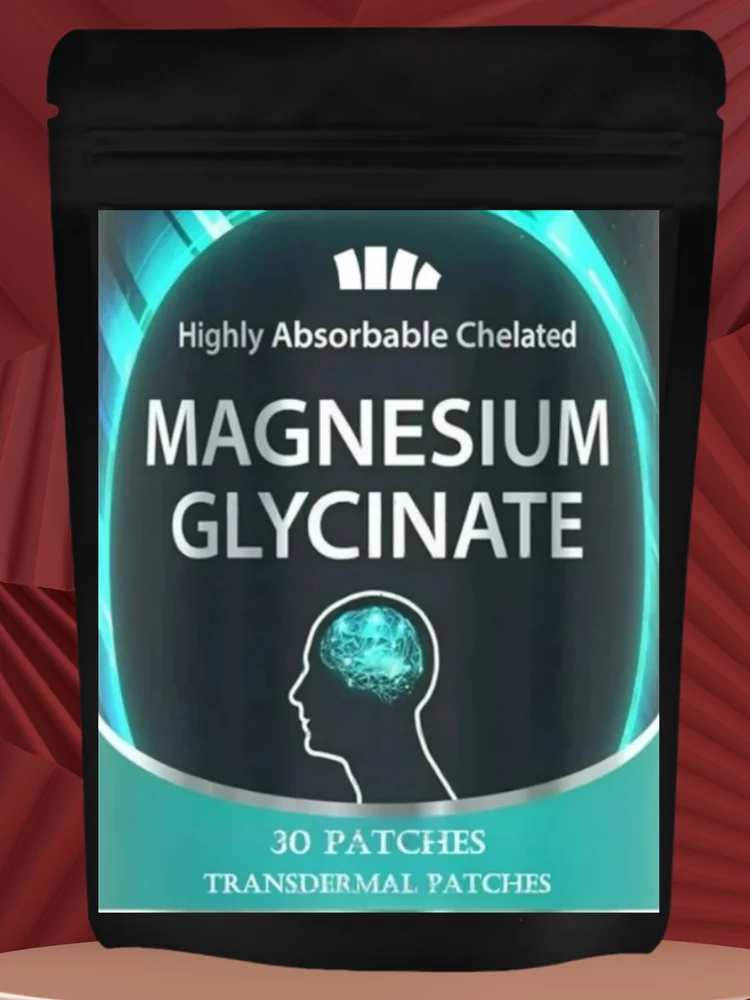 Patchs transdérmiques glicinate de magnésium pour le stress, les nerfs, le sommeil, les muscles et le métabolisme 30 patchs