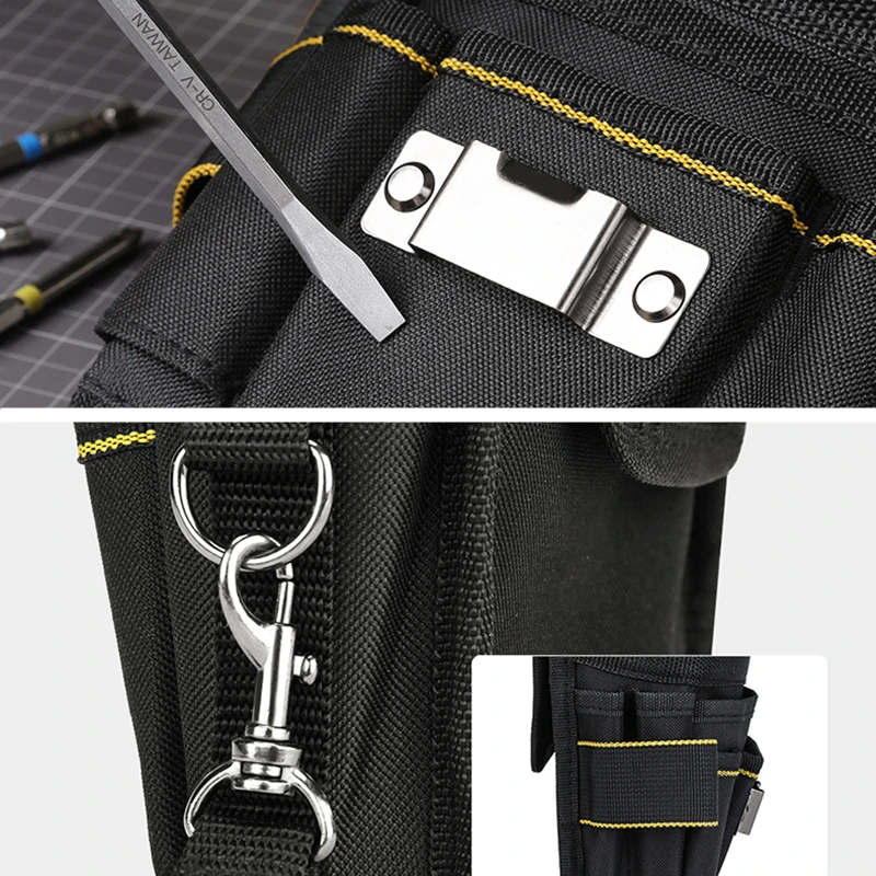 New Electrician Waistn Bag Tool Organizers Portable Multi Pocket Waterproof Tool Kit Function Tool Bag Oxford Cloth Bag