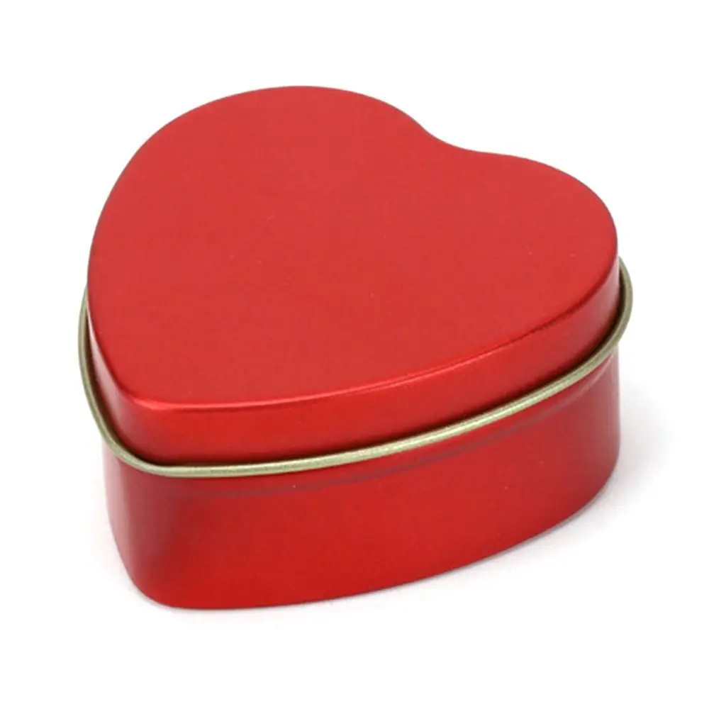 Heart Shape Aluminum Tin Jar for Cream Balm Nail Candle Cosmetic Container Refillable Tea Cans Metal Box Candy Packaging Box