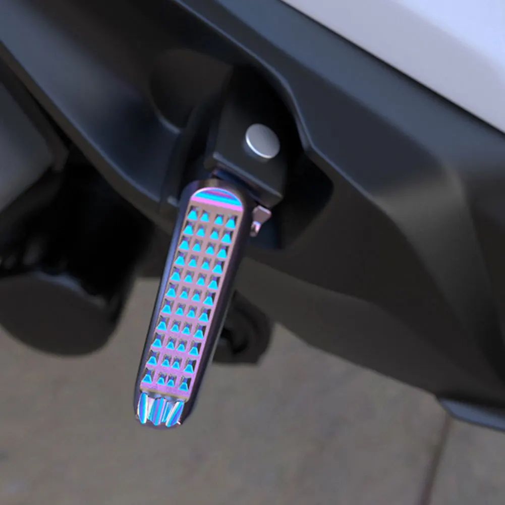 1 Pair Foot Peg Anti-Slip Foot Rests Pegs Aluminum Alloy Motorcycle Rear Footrests for Honda Phantom 150 CB190R for Yamaha