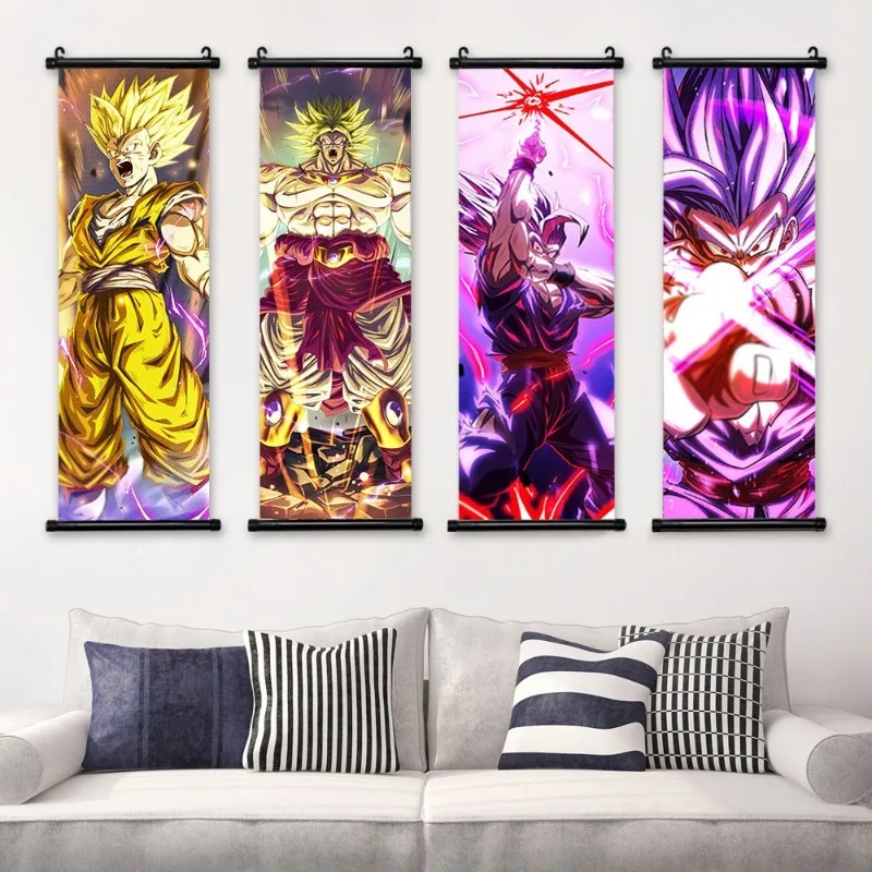 Anime Canvas Pictures Dragon Ball Z Home Decoration Paintings Cartoon Gohan Poster HD Prints Saiyan Wall Art Vegeta Living Room