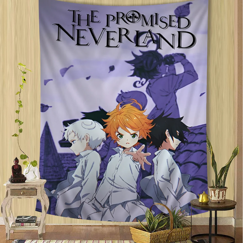 

Promised Neverland DIY Wall Tapestry Hanging Tarot Hippie Wall Rugs Dorm INS Home Decor