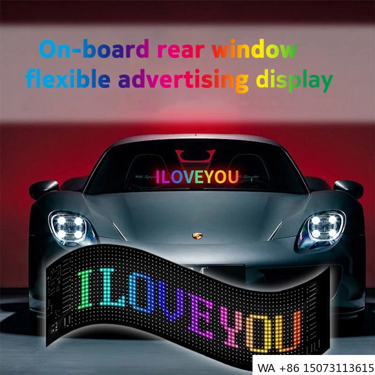 Tela LED Flex Decal - 20*64 POE 4K IP65 à prova d'água para caminhões e janelas de varejo