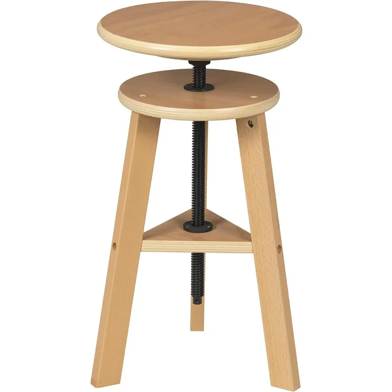 

Wooden Drafting Stool with Adjustable Height, Up to 220 Lbs,German Beech Wood, Perfect for Artists Studio,Home Use etc.