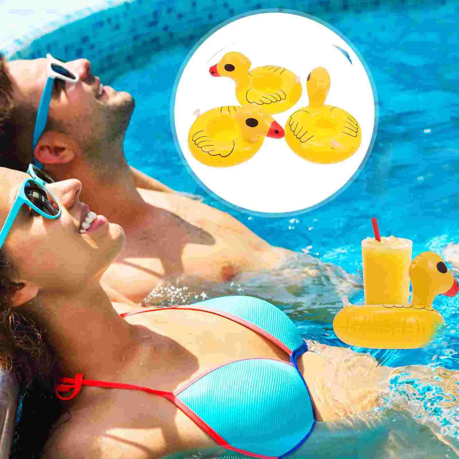 Coasters for Drinks Inflatable Cup Holder Animal Toys Fashionable Plate Parties Colorful Pool Party