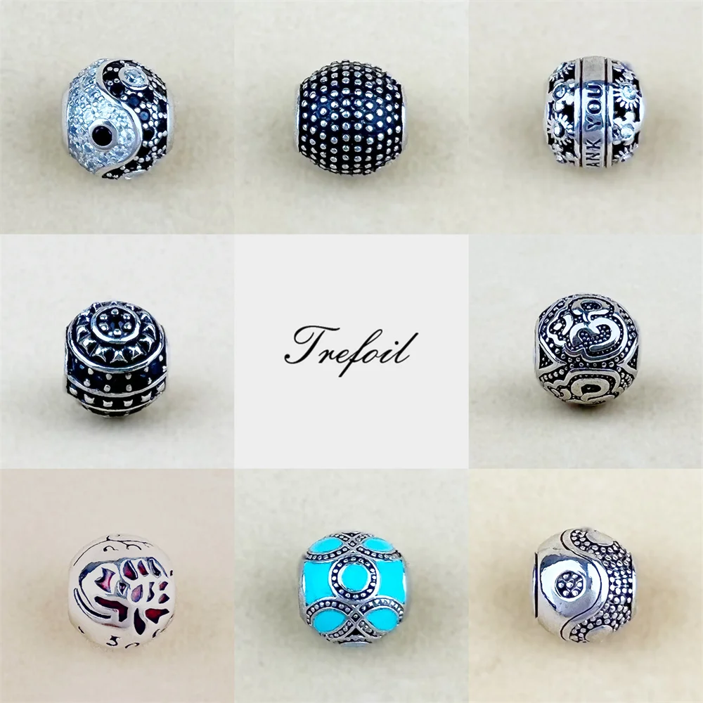 DIY Beads UFO OM Charm 5mm Hole 925 Sterling Silver Fashion Jewelry Trendy Gift For Women Men Boy Girl Fit Bracelets Necklace