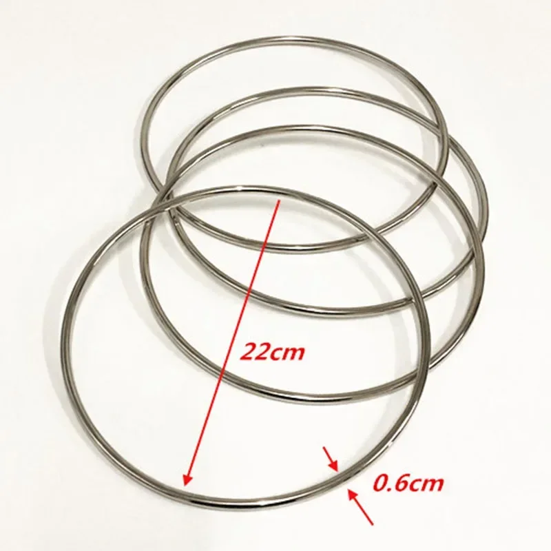 

Deluxe 8.7" Linking Rings (Set of 4, Chrome) Magic Tricks Four Linking Rings Magia Magicians Street Illusion Gimmick Prop
