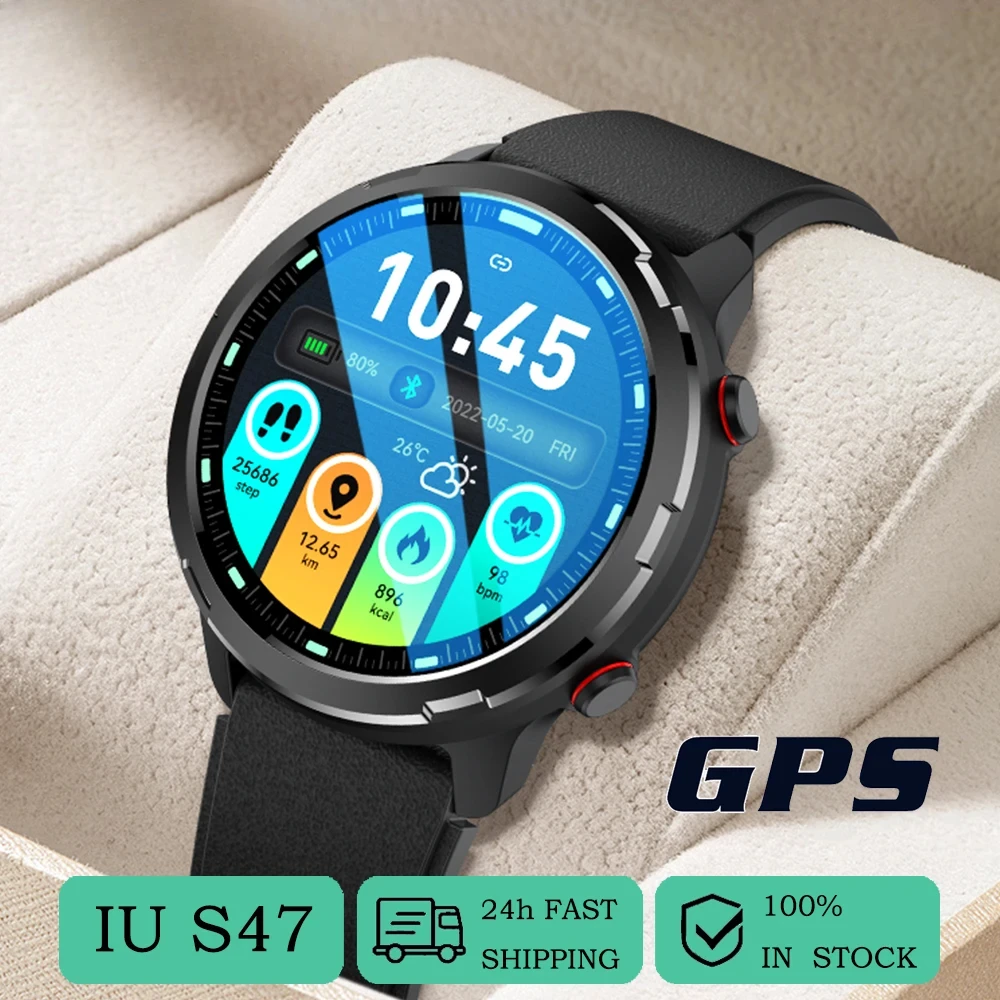 

Smart Watch for Men Women 1.32 Inch Touch Bluetooth Connect Electronic Watches GPS Compass Sport Fitness Smartwatch