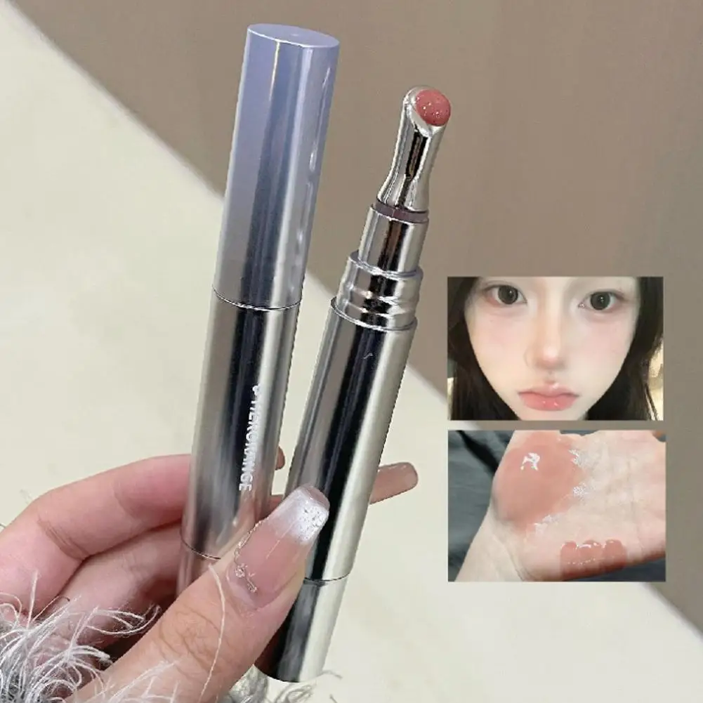 ลิปกลอสเนื้อฉ่ำวาวแบบธรรมชาติ, ลิปกลอสบำรุงริมฝีปาก 1 ชิ้น, ลิปสติกเพิ่มความอวบอิ่มสำหรับผู้หญิงและเด็กผู้หญิง, อุปกรณ์แต่งหน้าริมฝีปาก