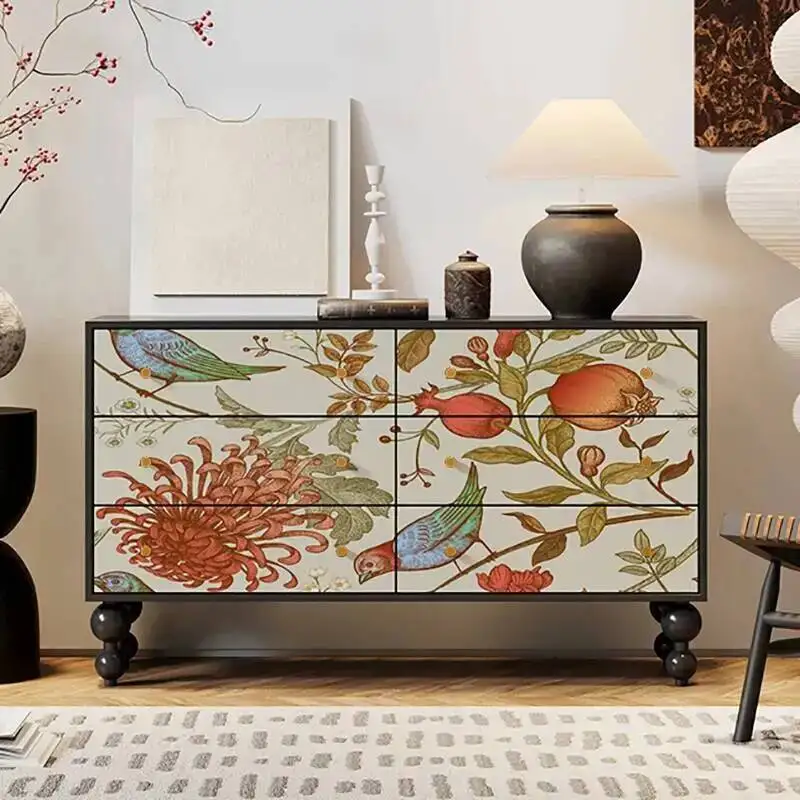 Armários de Armazenamento Vintage para Sala de Estar, Design Clássico Luxuoso e Moderno, Armários de Sala de Estar com Gavetas e Expositores, Móveis Woonkamer Kasten
