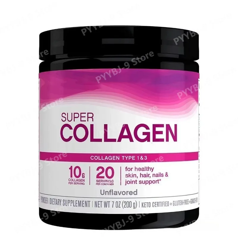 

Collagen Protein Powder Unflavored High Protein Supplement Daily Nutrition Drink Mix 200g