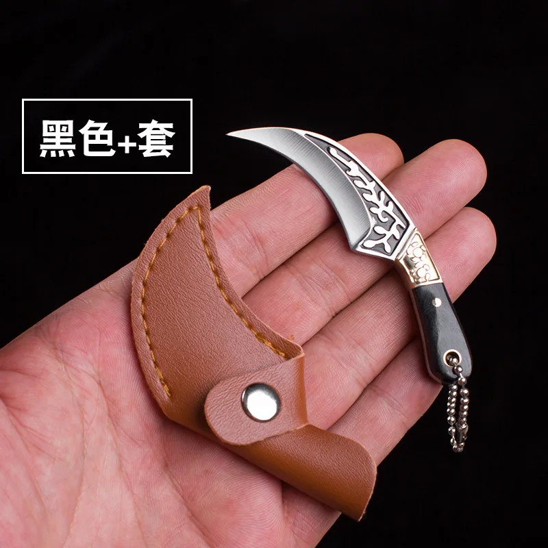 Mini Curved Knife, Colorful Wood Sharp Mini Knife, Portable Keychain, Hanging Piece, Unpacking Express, Unpacking Knife