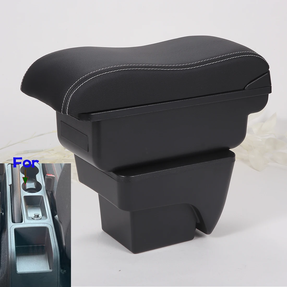 

For Seat Ibiza Armrest Box For Seat Ibiza 6j MK4 IV 6L Car Armrest 2018-2025 Storage Box Retrofit parts Interior Car Accessories