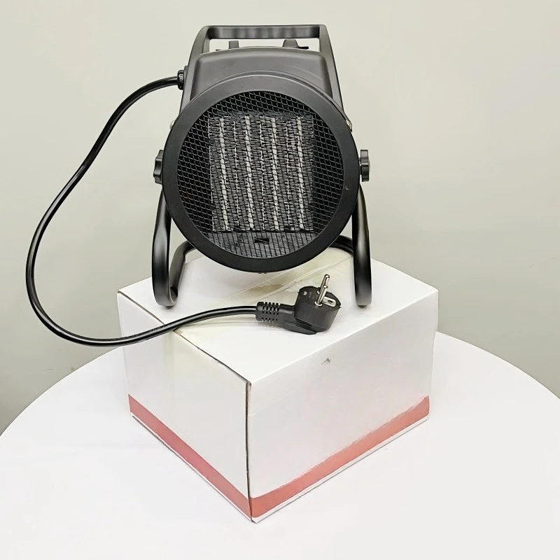 Portable Industrial Electric Fan Heater 2000W EU Standard, PTC Ceramic Heating Element with Metal Protective Grill