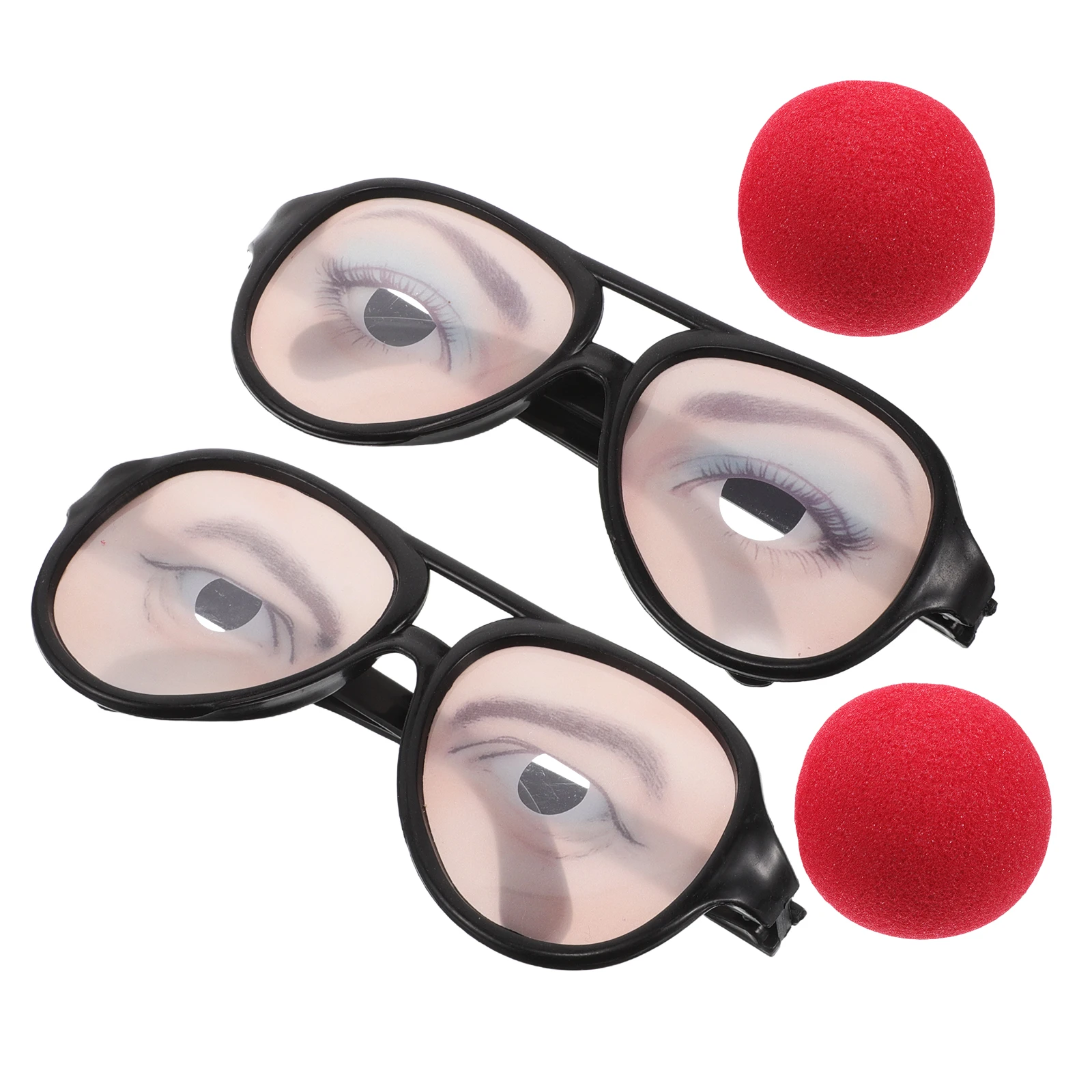 

2pcs Novelty Glasses Unique Prank Pattern Unisex Abs Comfortable Funny Eyeglasses Halloween Party Props Silly Accessories Toy