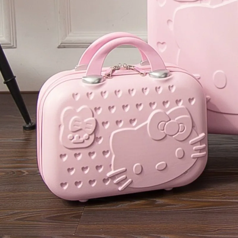 Sanrio Anime Kawaii Hello Kitty Storage Box Luggage Large Capacity Cosmetic Bag Portable Travel Handbag Surprise Gift Wholesale