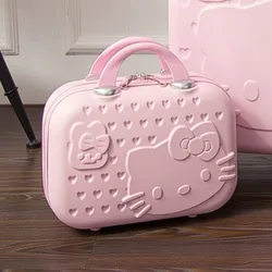 Sanrio Anime Kawaii Hello Kitty Storage Box bagagli borsa cosmetica di grande capacità borsa da viaggio portatile regalo a sorpresa all'ingrosso