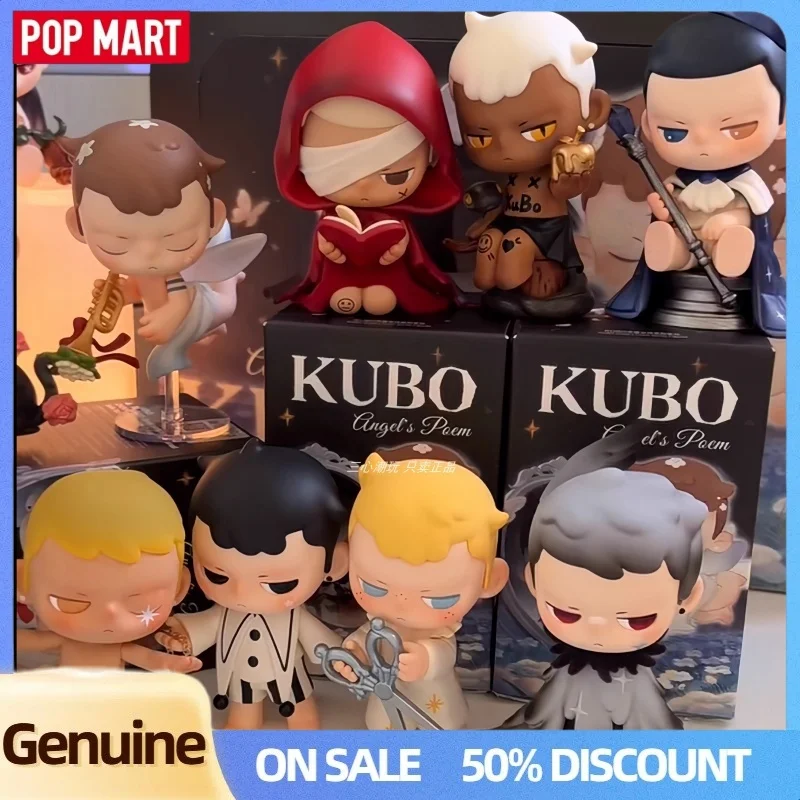 

Popmart Kubo Angel's Poem Series, модная слепая коробка, кукла из ПВХ, милые коллекционные настольные украшения, модель, фигурка, загадочная коробка, детская игрушка в подарок