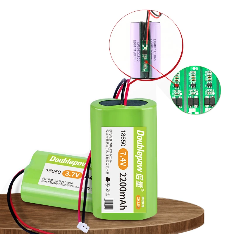 Doublepow 3.7V 18650 Lithium Battery Pack 4400 6000 10500mAh Rechargeable Battery For Fishing LED Light Bluetooth Speaker RC Car