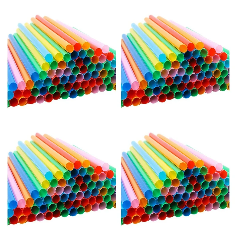 

1200Pcs 10.3In Jumbo Straws Smoothie Straws Milkshake Straws Extra Wide Extra Long Assorted Bright Colors