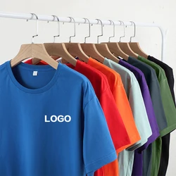 Cotton T-shirt Custom Logo Round Neck Advertising Shirt Printing Work Clothes Short Sleeve Men's T-shirt Group Culture Shirt