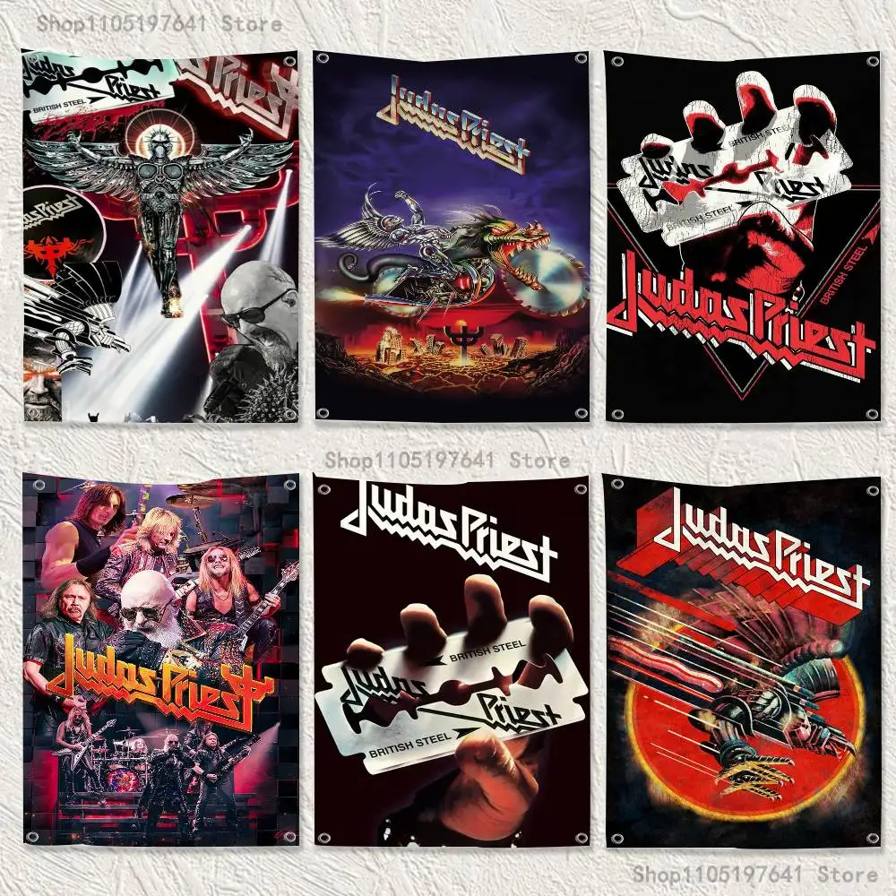 

Rock Band J-Judas Priest Flag Tapestry Banner For Bedroom Outdoor Living Room Restaurant Bar Wall Decor Party