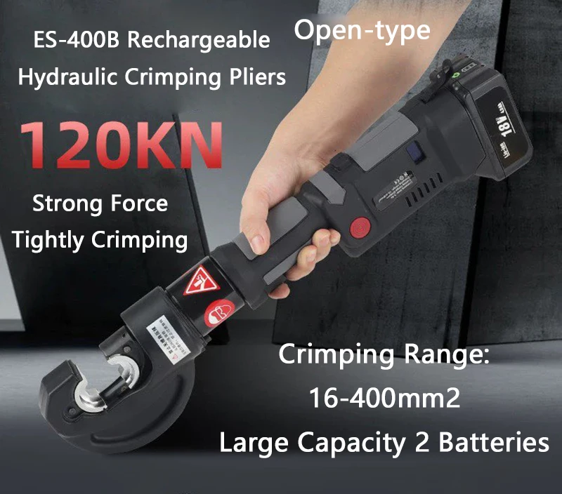 

Портативные гидравлические обжимные клещи ES-400 для медных и алюминиевых клемм, миниатюрные, открытого типа