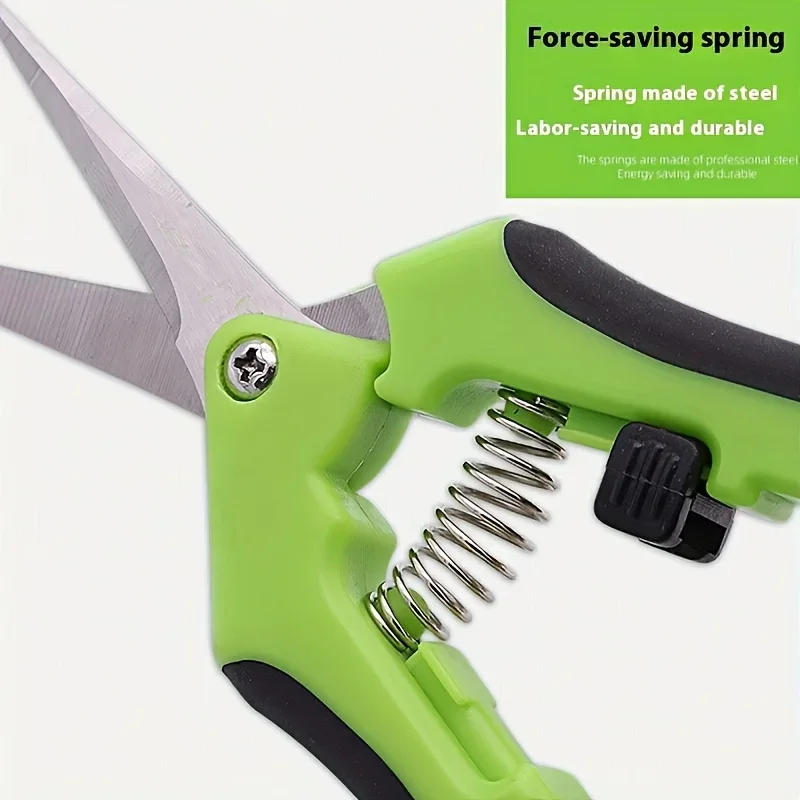 Stainless Steel Flower Pruning Scissors for Garden, Fruit, Grape & Floral Trimming